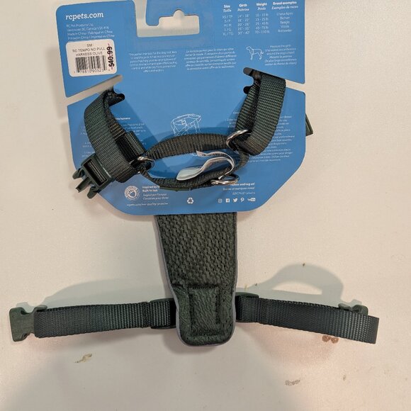 RC Pets Tempo No Pull Harness - Olive Green - Size S - NWT - Picture 2 of 3